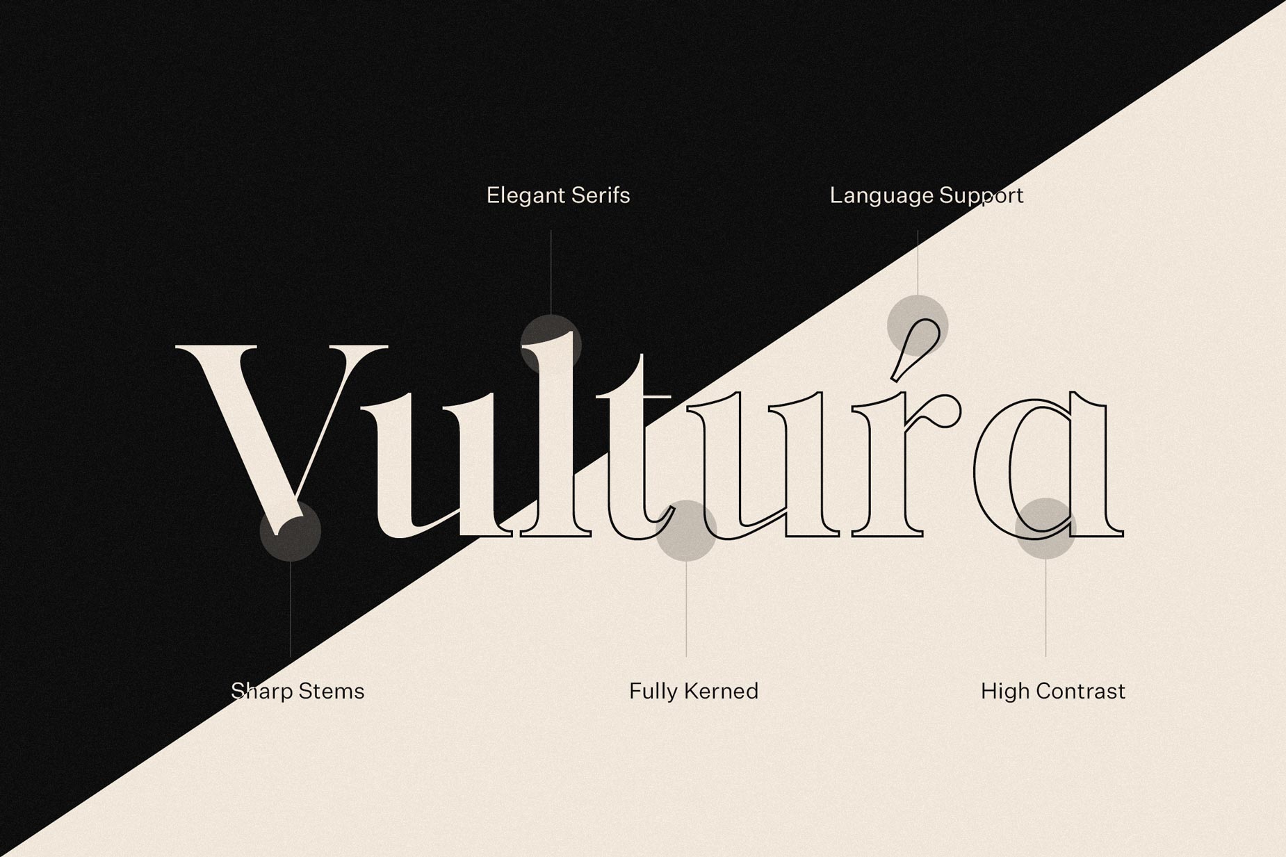 Vultura Regular & Outline Typeface - Modern Font Bundle