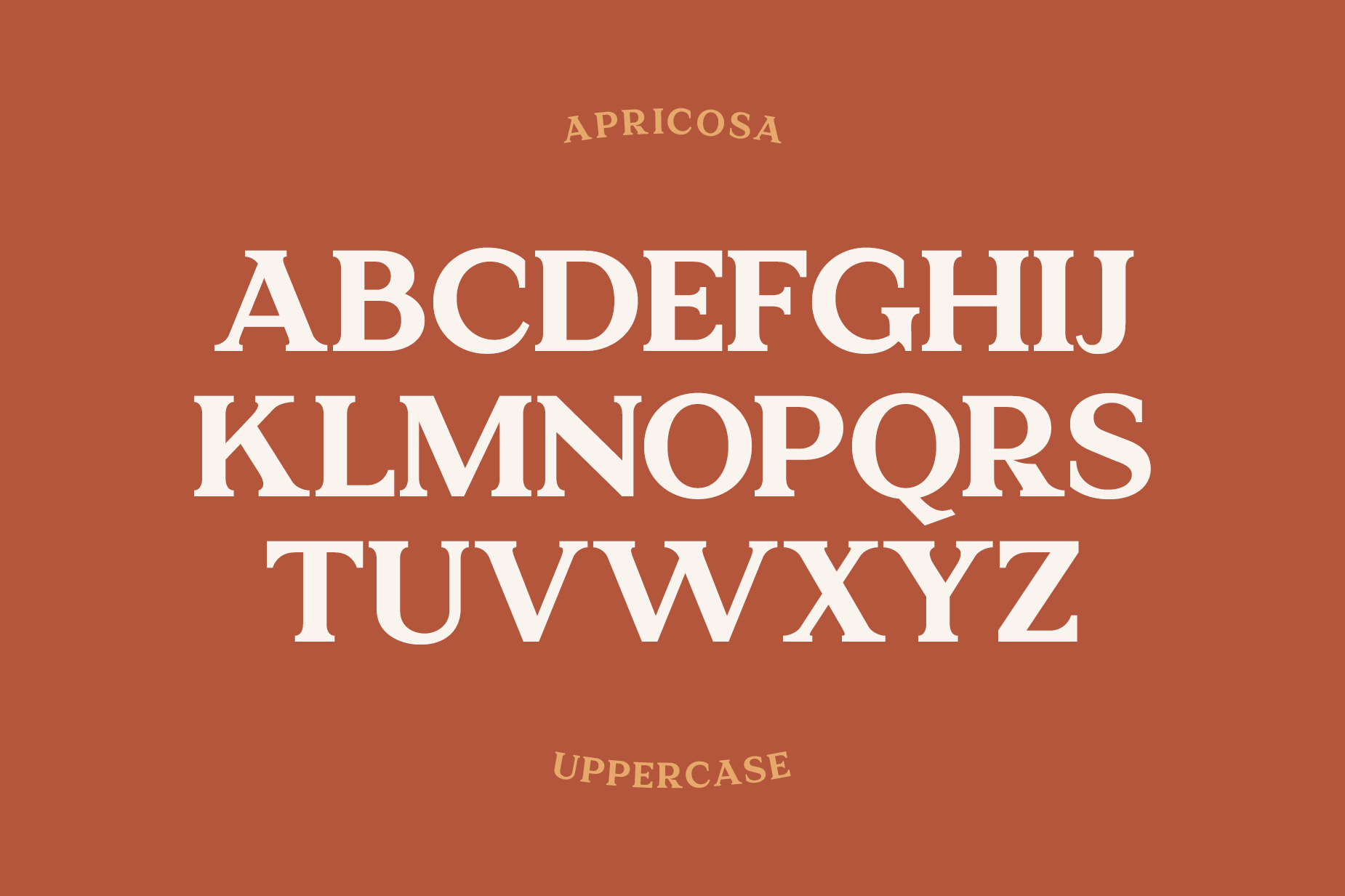Apricosa Font Uppercase Alphabet