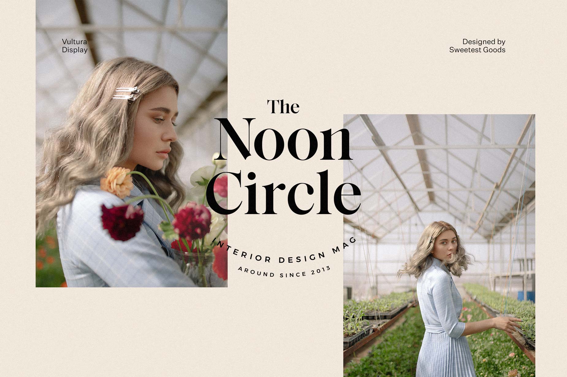 The Noon Circle - Branding Graphic Design - Typography, Vultura Font