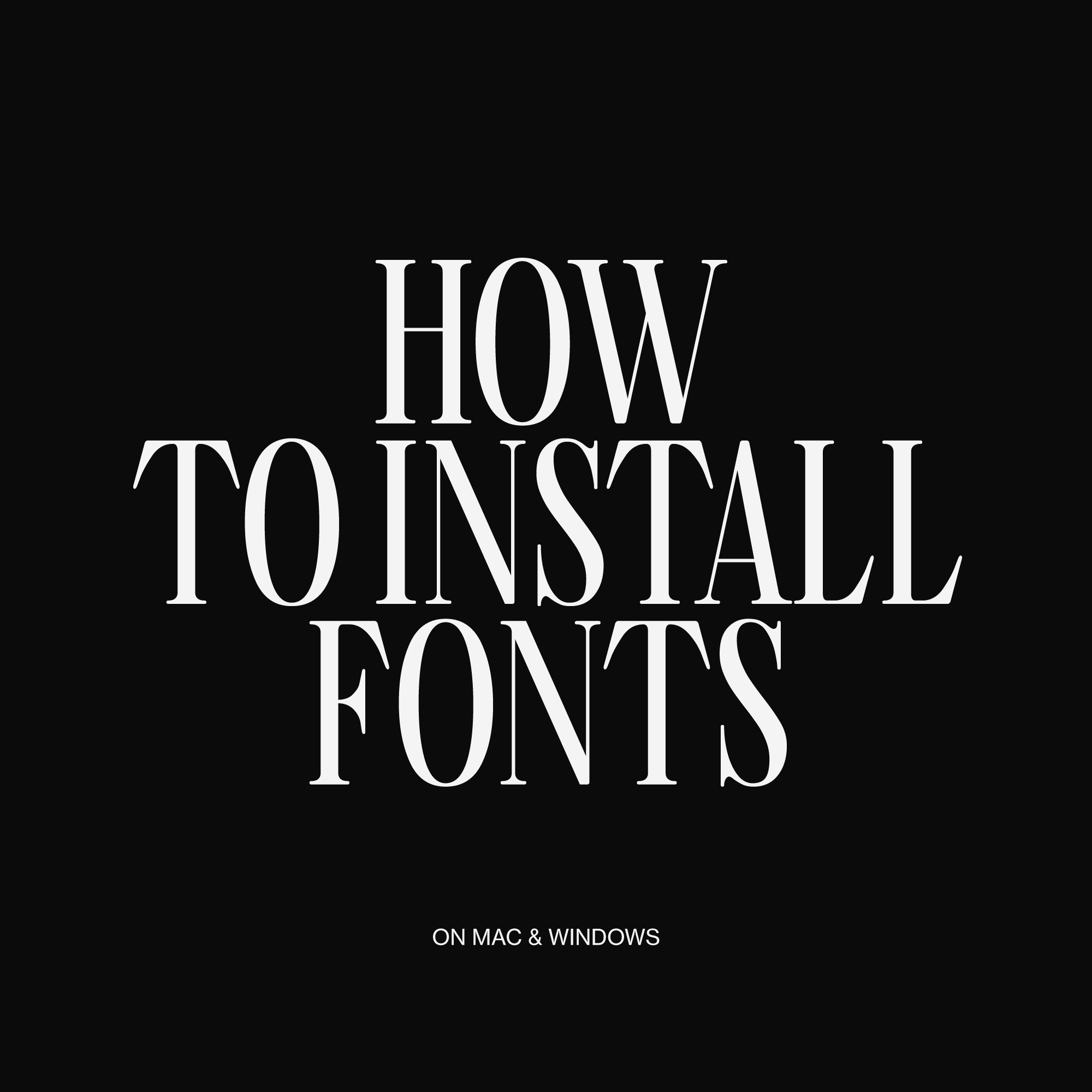 How To Install Fonts on Mac and Windows - A full guide by Sweetest Goods with Tips