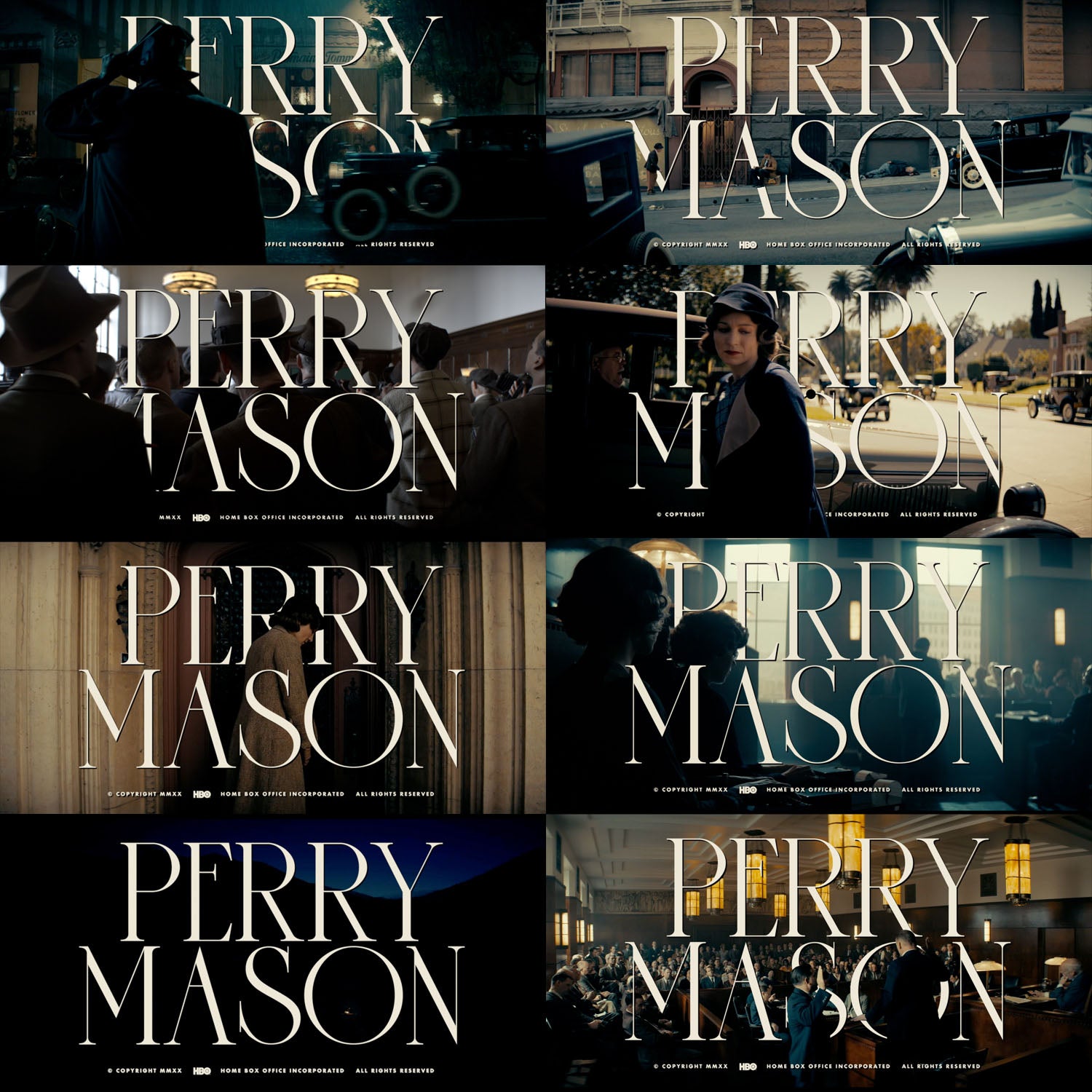 HBO Perry Mason Title Screens - Sauvage Font