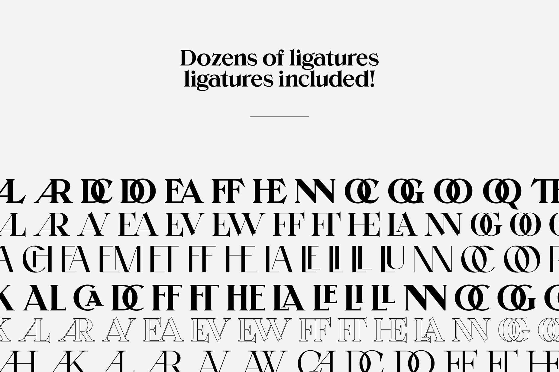Ligatures - Modern Font Bundle