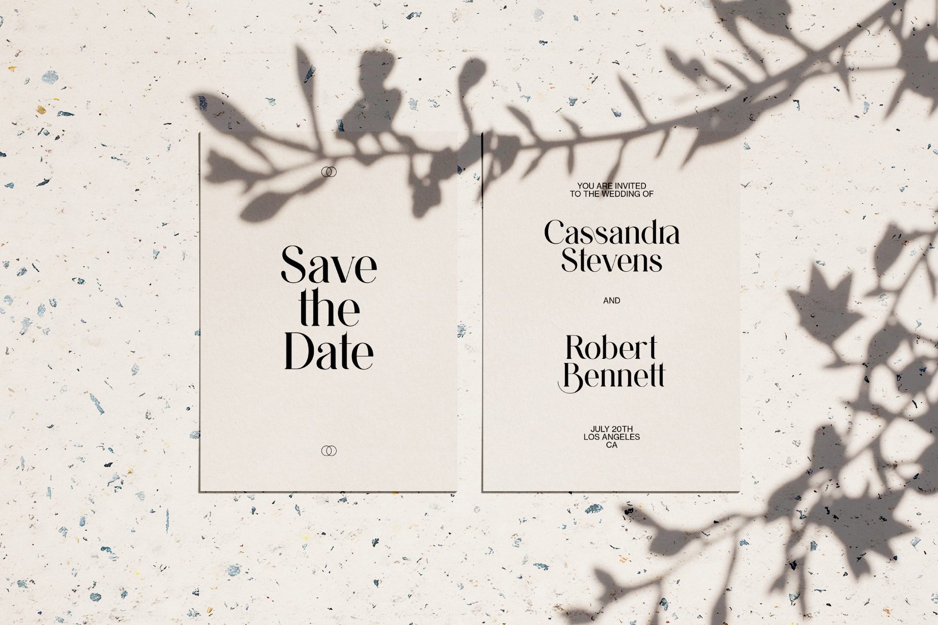 Elegant Save the Date - Design Template - Astralaga Font Family