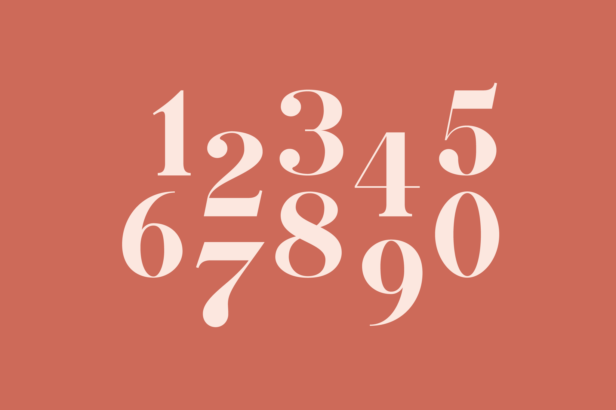 Numbers Typography Letter Design - Celesse Font