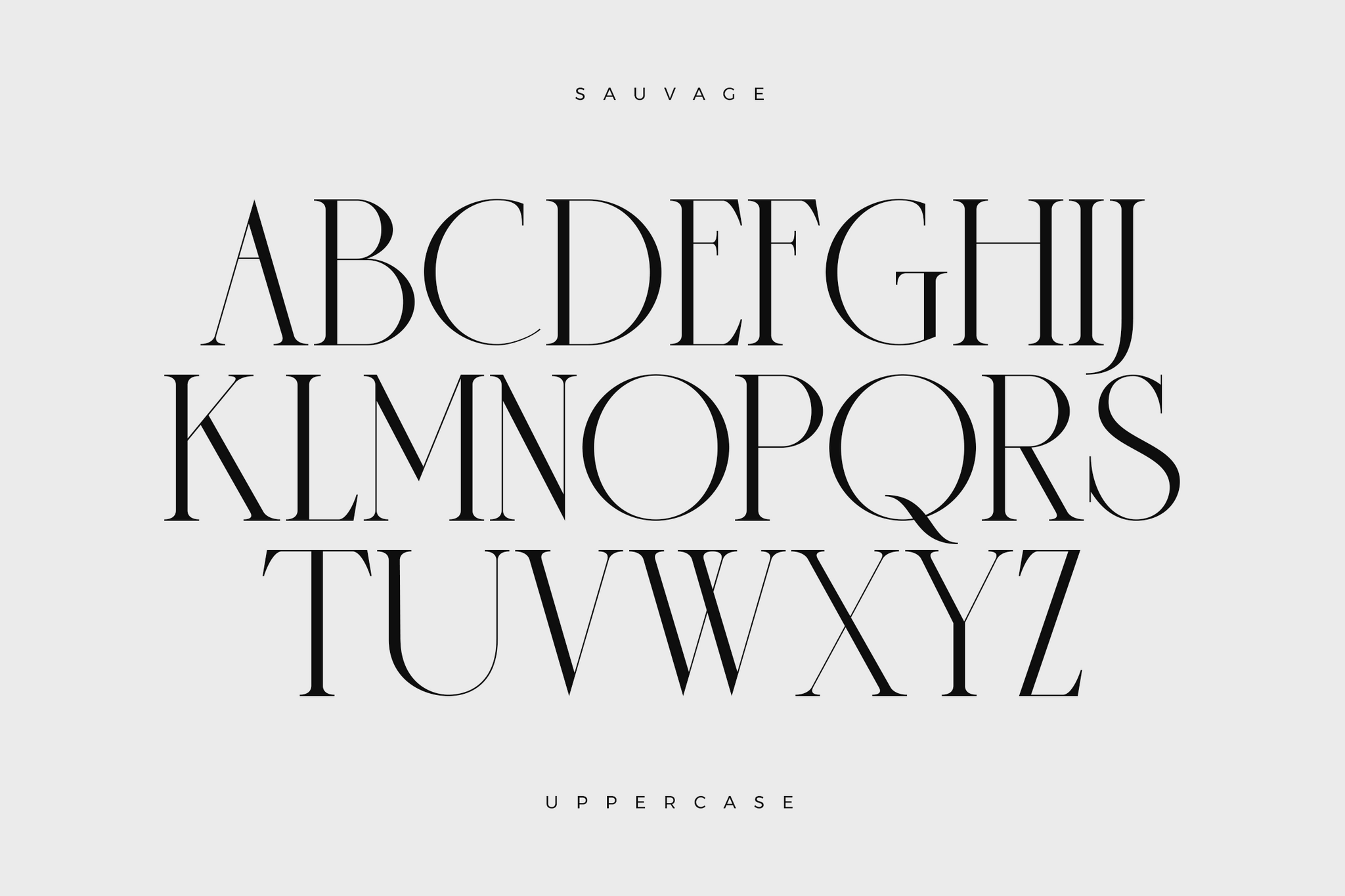 Sauvage - Art Deco Font - Alphabet - included in the Classic Collection Font Bundle