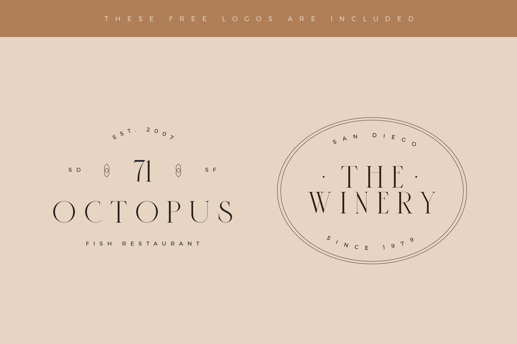 Download 4 free logo templates - Sauvage Art Deco Font - Sweetest Goods