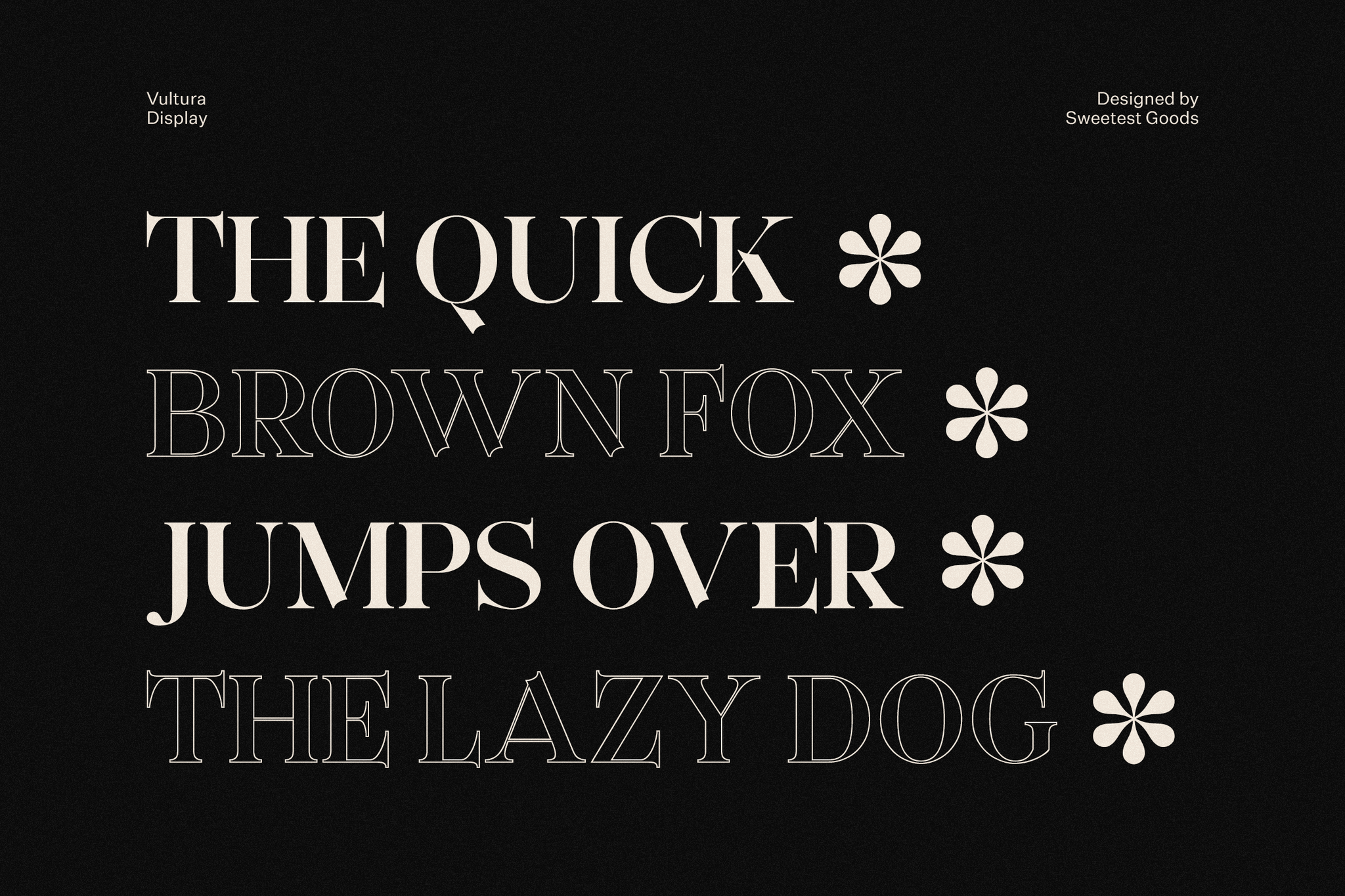 Vultura Typeface - Regular and Outline - Alphabet