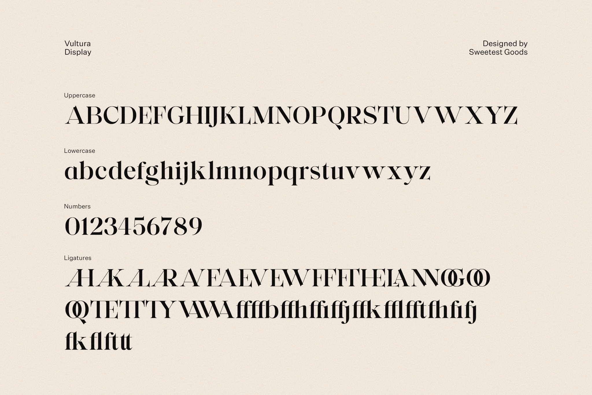 Vultura Font - Full Alphabet - Typography Design
