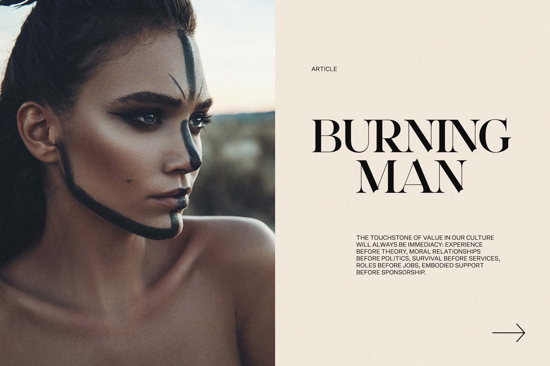Vultura Font Duo - Regular and Outline - Burning Man Design Magazine Layout