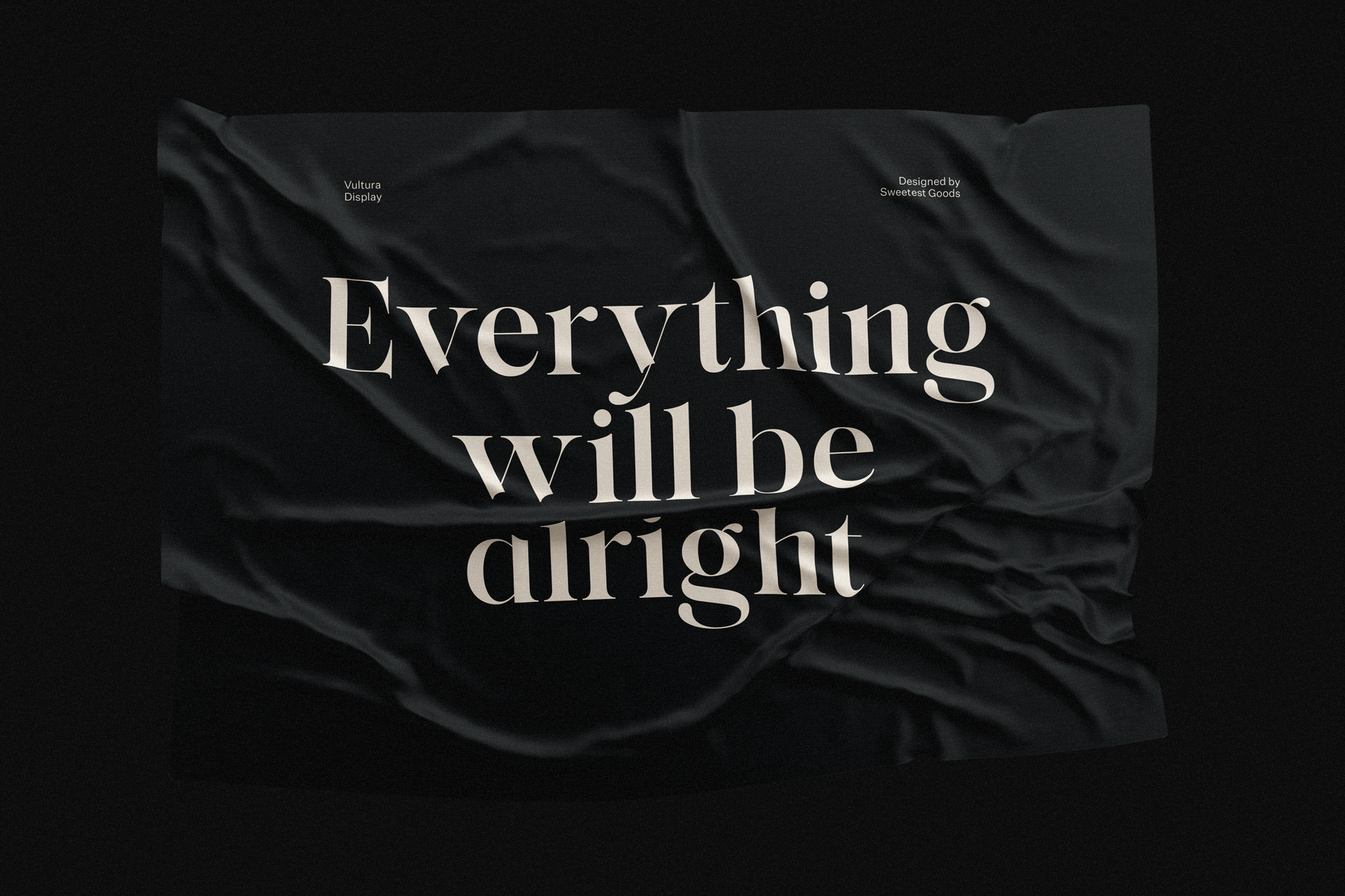Vultura Typeface - Everything will be alright - Quote Typography