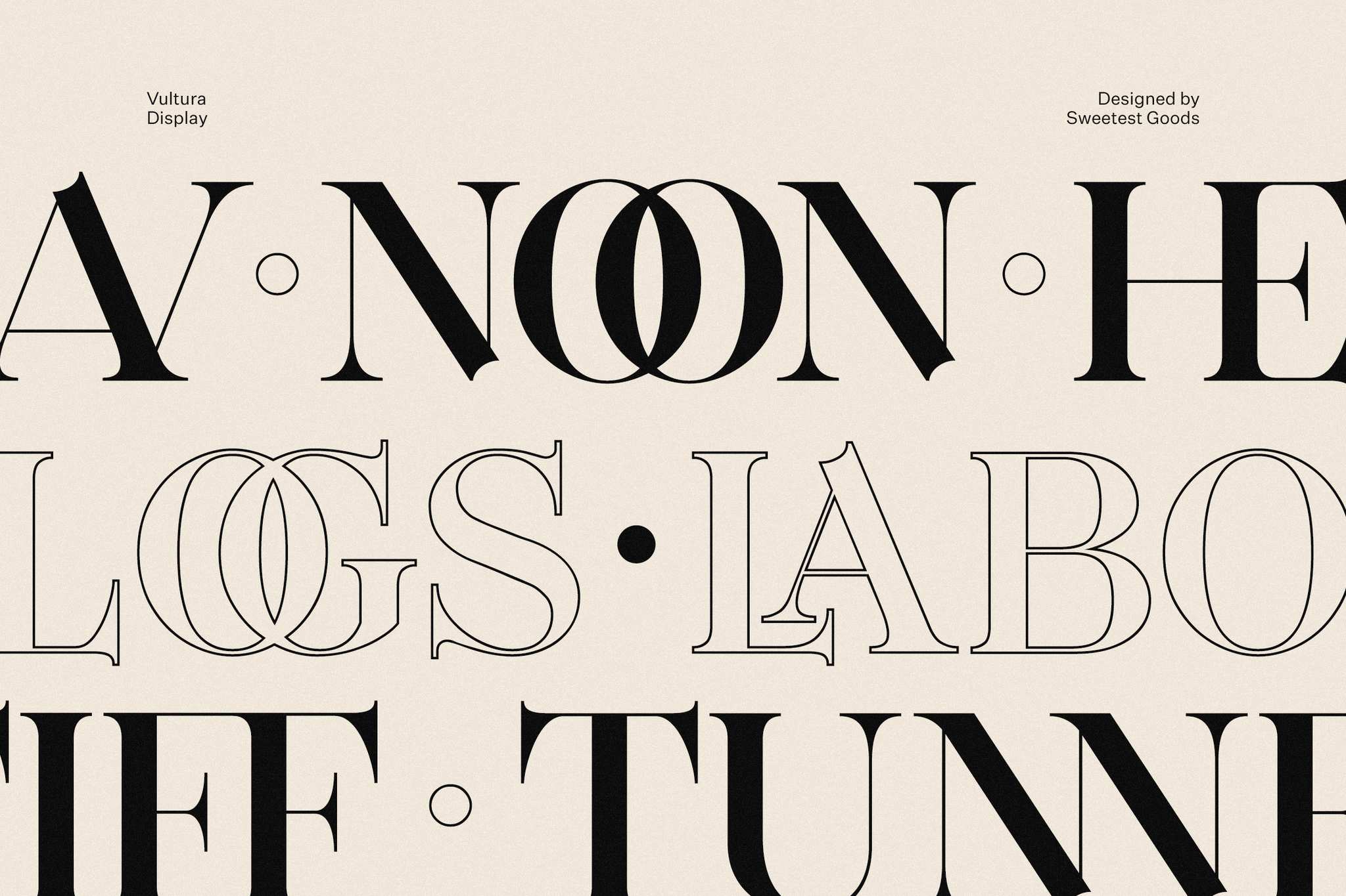 Vultura Font Duo - Regular and Outline - Graphic Design Typography